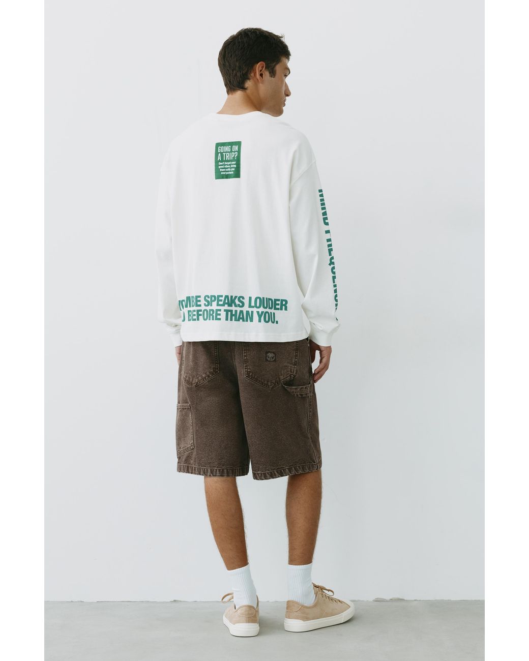Bermuda Carpenter Relax Fit di Pull&Bear in Blue da Uomo