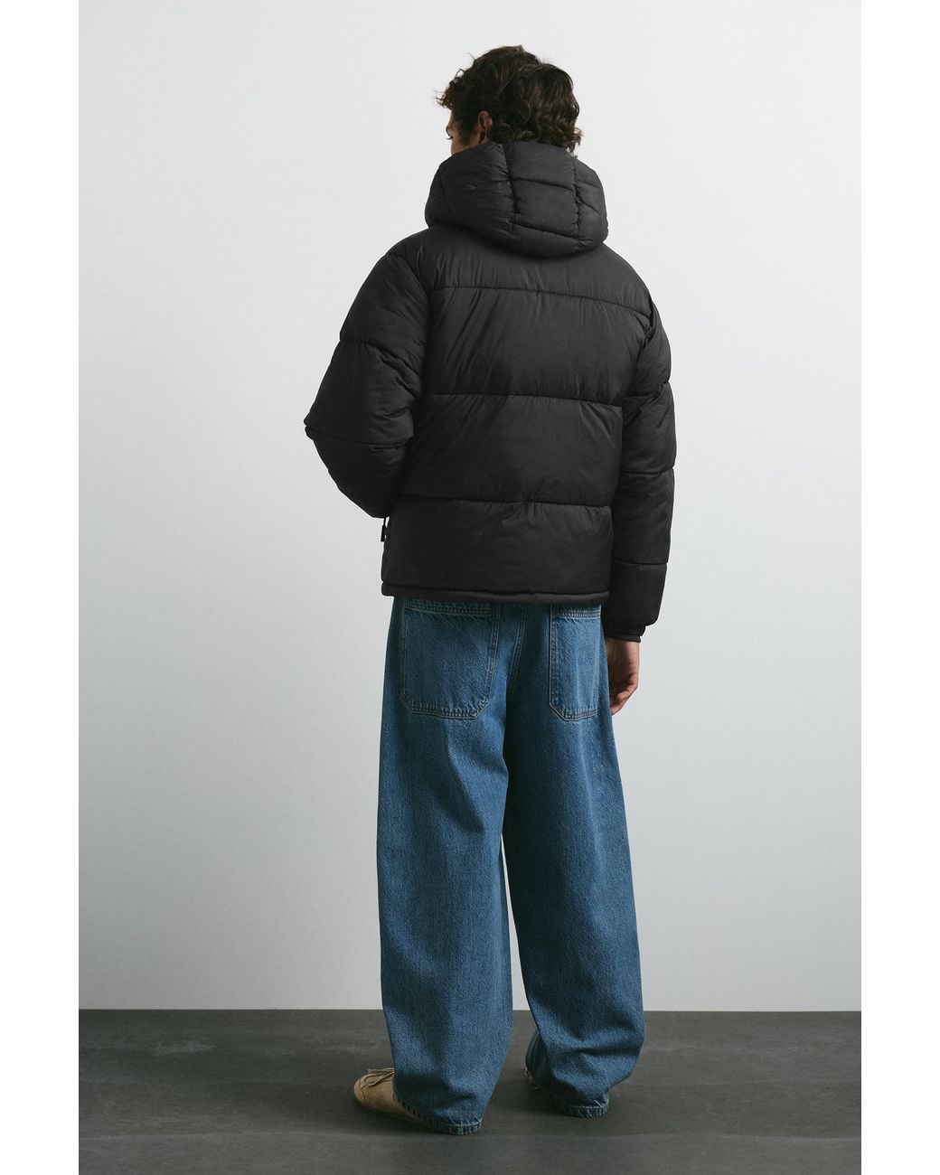 Pull&Bear Steppjacke Mit Kapuze in Black für Herren
