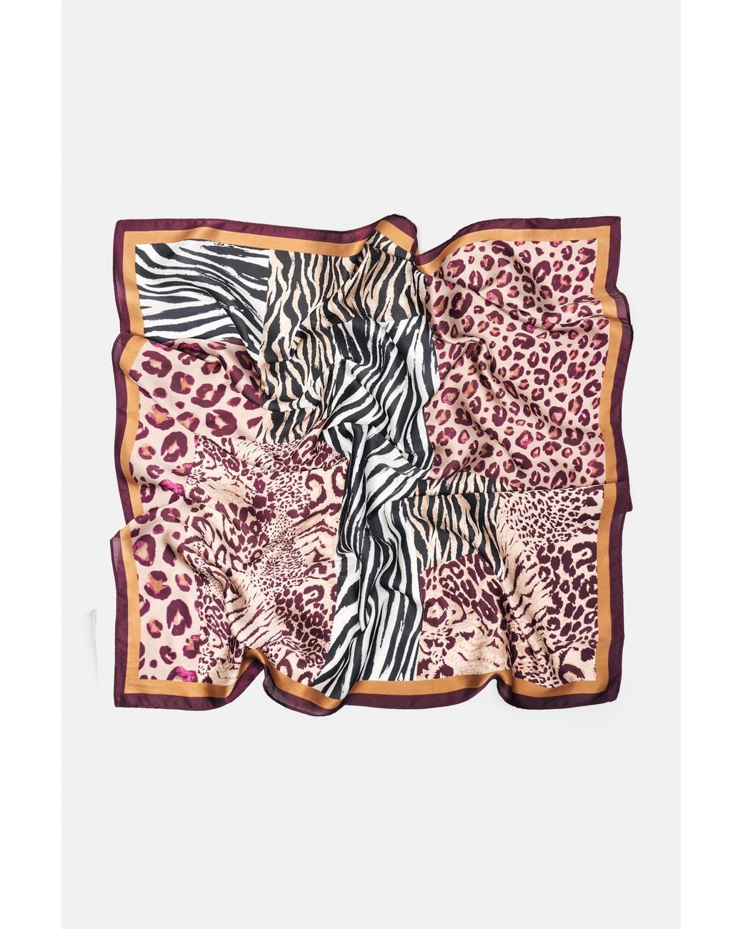 Pull&Bear Red Animal Print Scarf