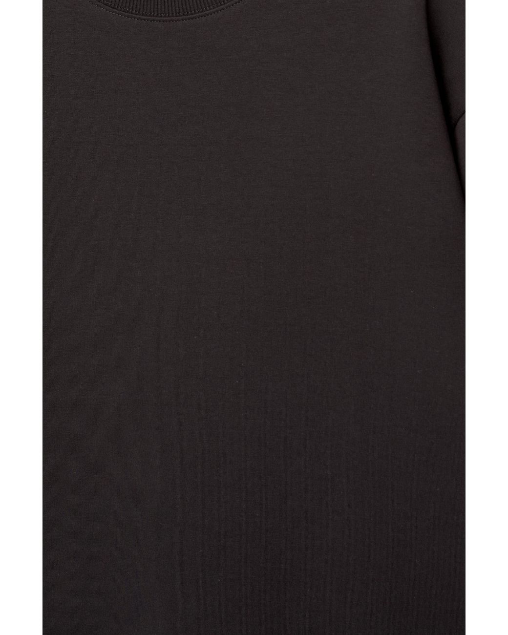 Pull&Bear Black Basic Short Sleeve Sweatshirt for men