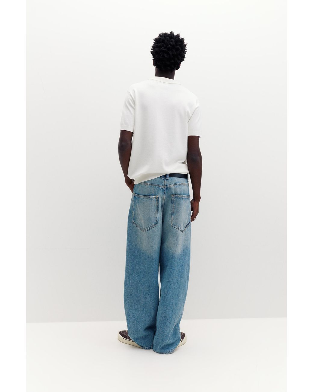 Polo di Pull&Bear in Blue da Uomo