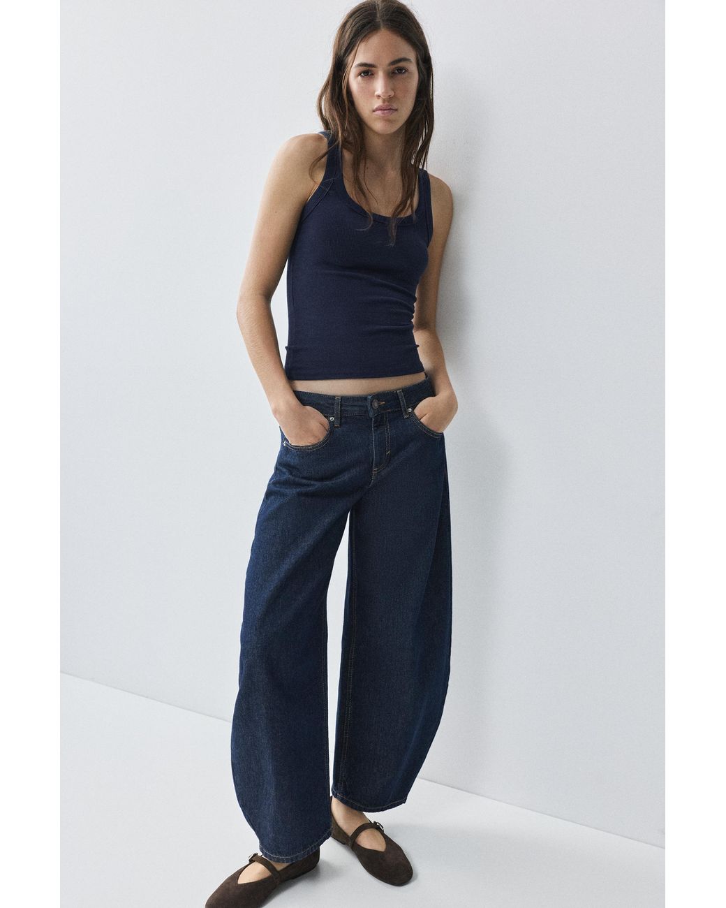 Pull&Bear Blue Basic Tank Top