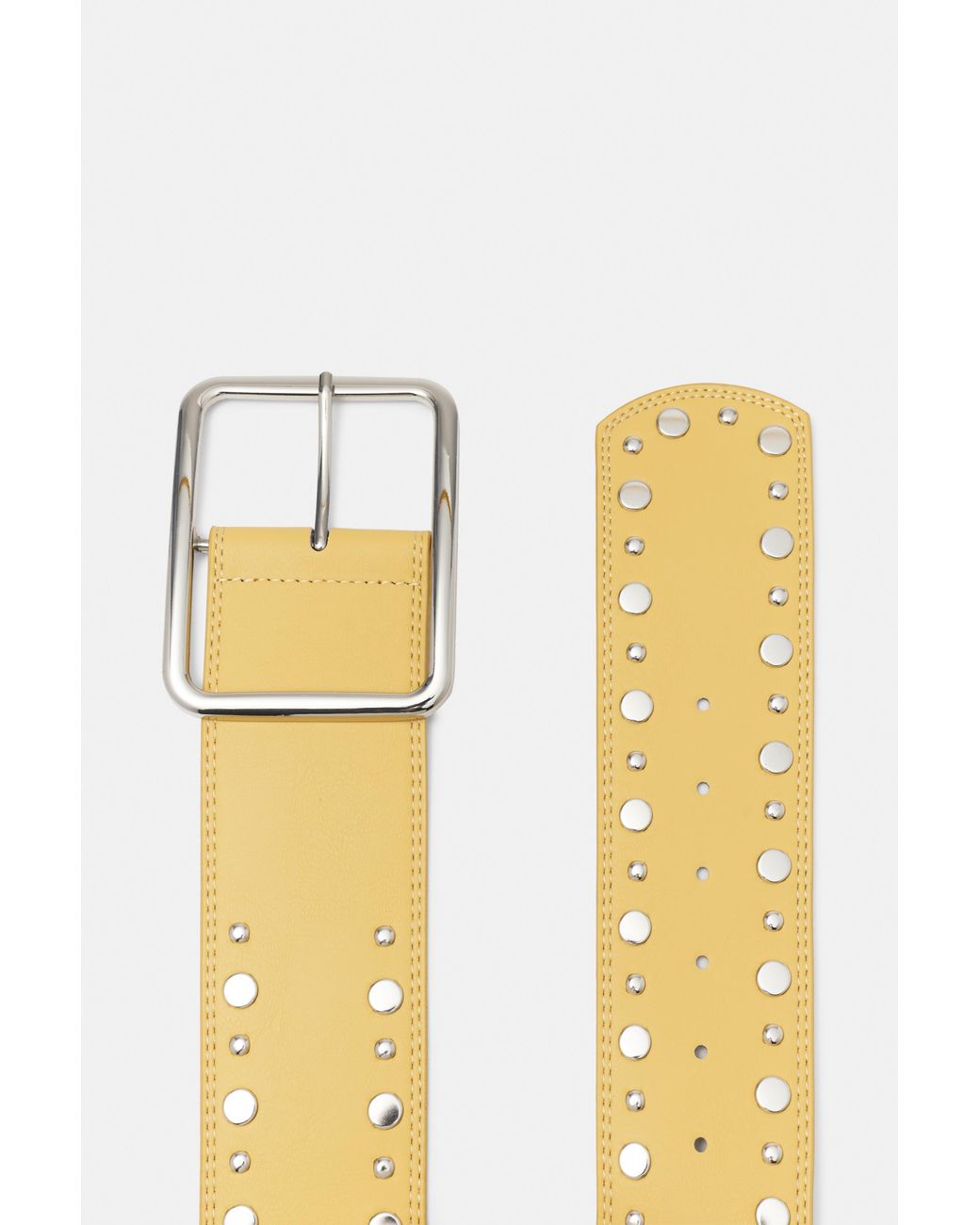 Pull&Bear Natural Wide Studded Belt