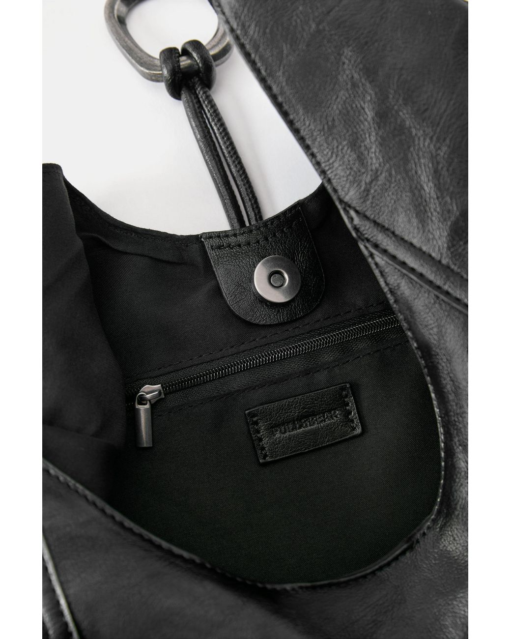 Pull&Bear Black Ring Shopper Bag