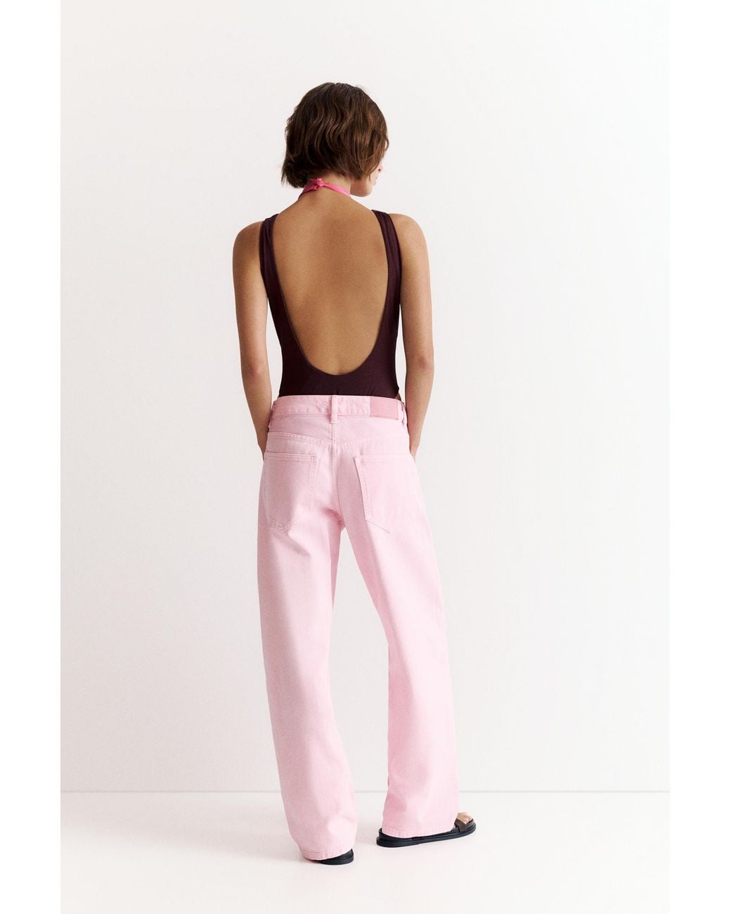 Pull&Bear Pink Barrel Jeans