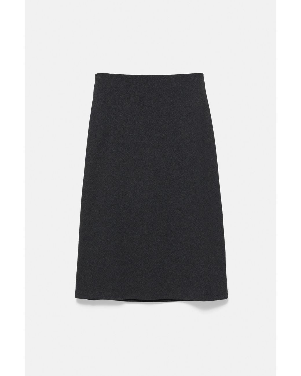 Pull&Bear Rechte Midirok Met Zachte Touch in het Gray