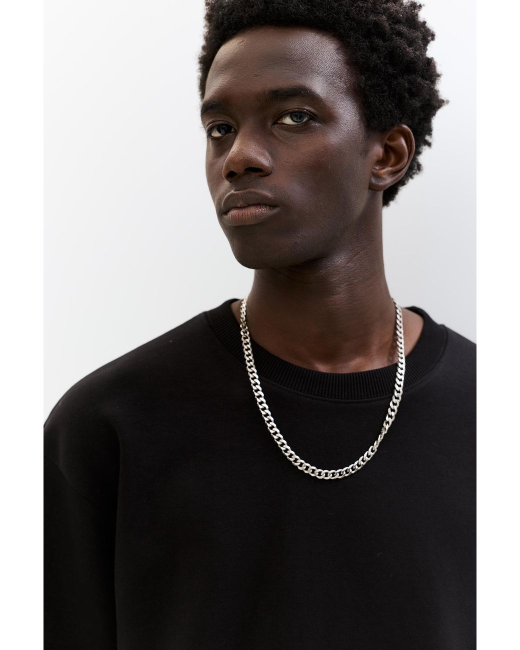 Pull&Bear Black Basic Short Sleeve Sweatshirt for men
