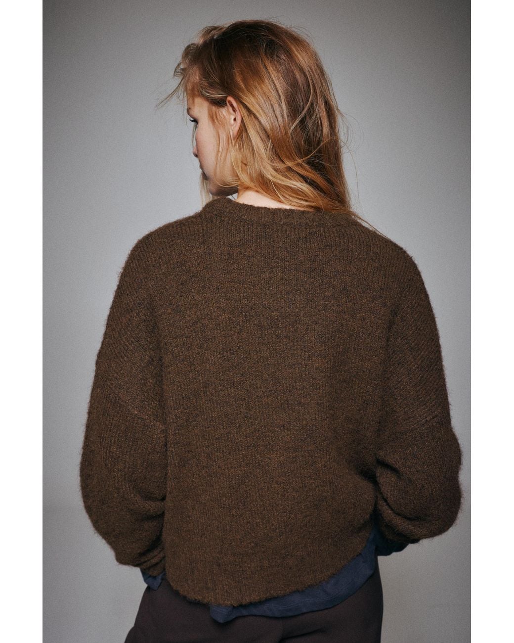 Pull&Bear Brown Basic-Strickpullover