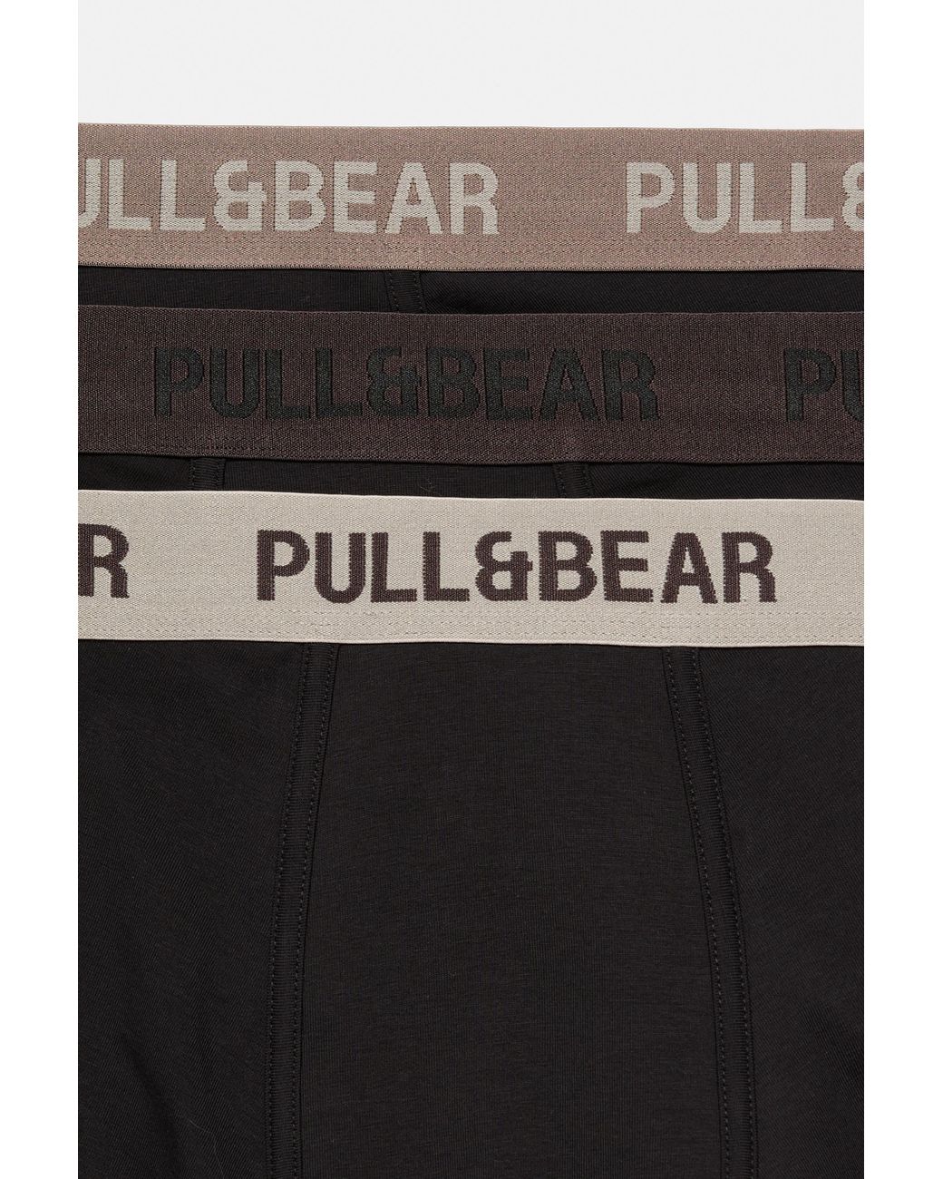 Pull&Bear Black Pack Of 3 Boxers for men