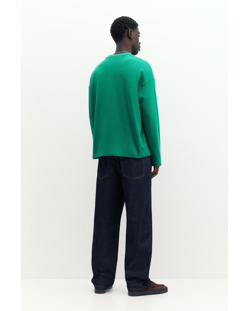 Pull&Bear Green Heavy Weight Relaxed Fit T-Shirt for men