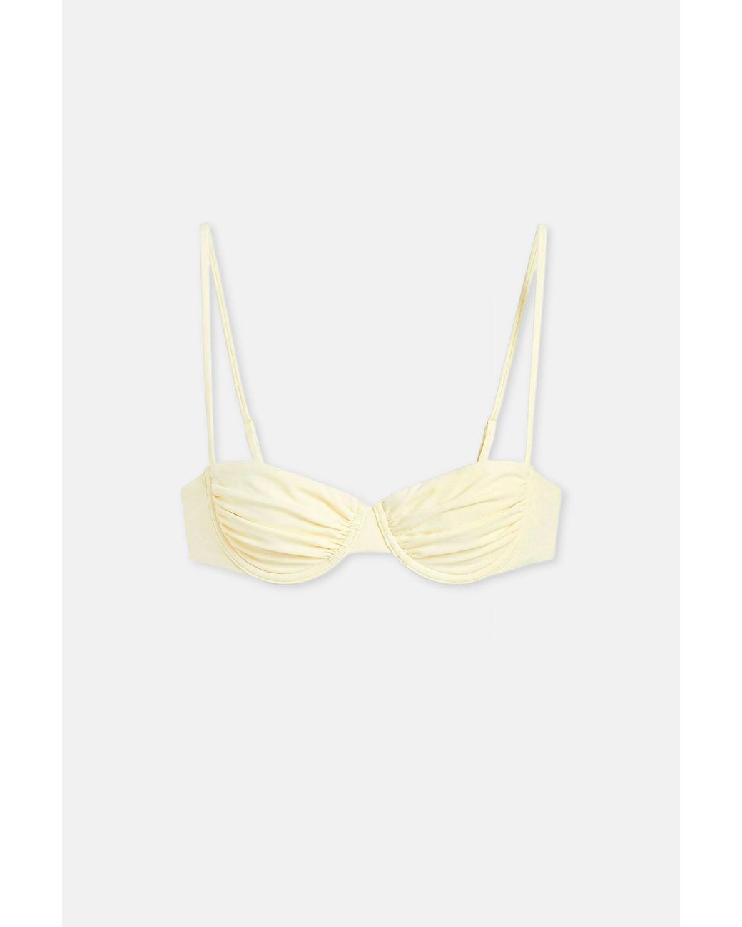 Pull&Bear Balconette Bikinitop Met Drapering in het Multicolor