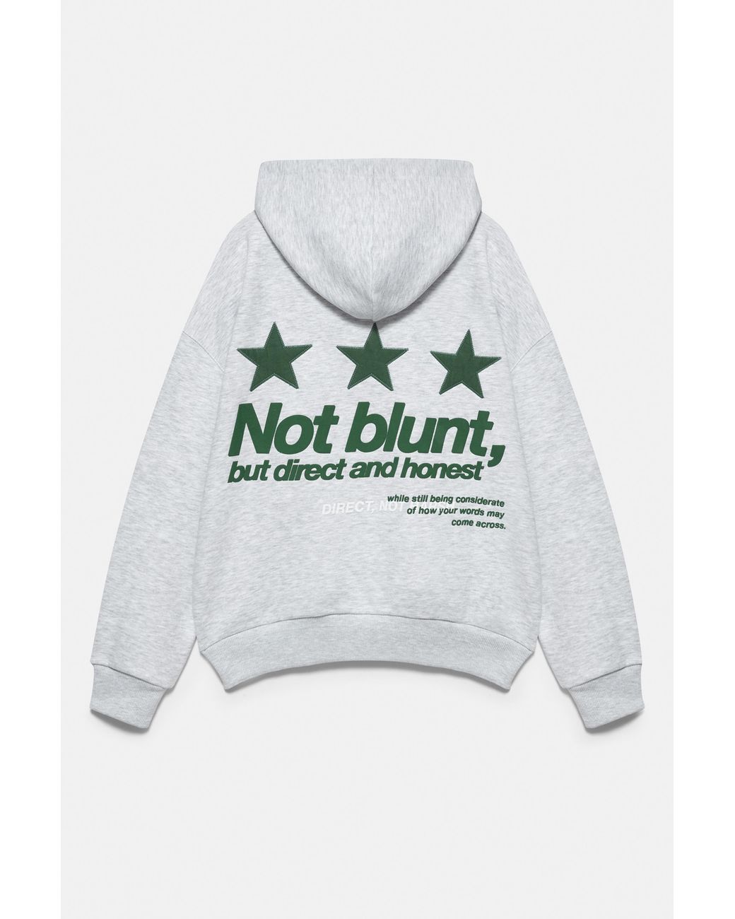 Pull&Bear Gray Star Sweatshirt With Hood
