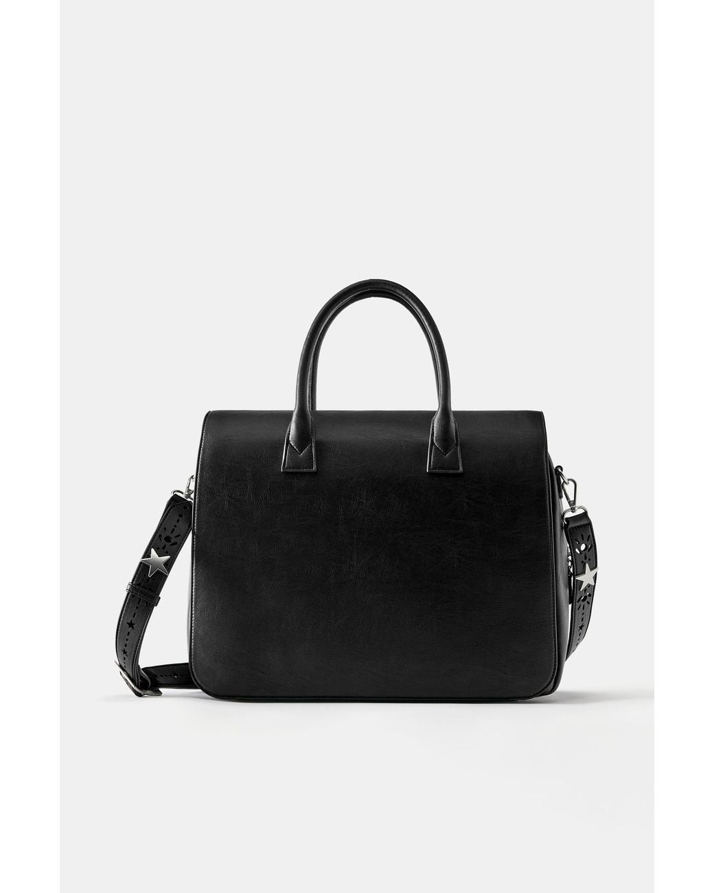 Pull&Bear Black Oscar Ouyang Suede Crossbody Bag for men