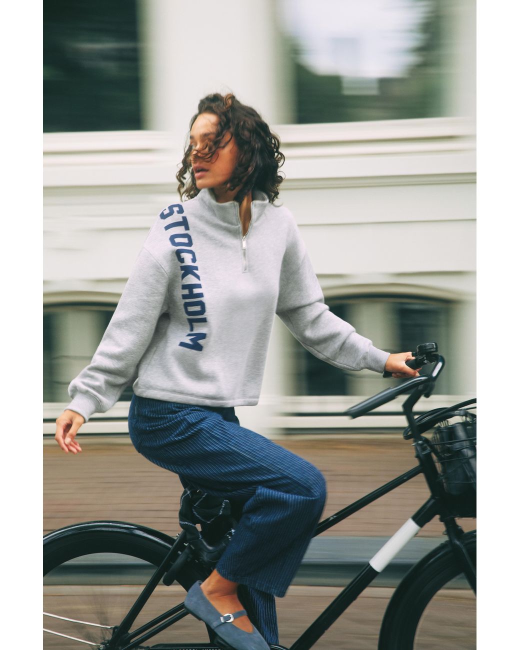 Pull&Bear Gray Stockholm Quarter-Zip Sweatshirt