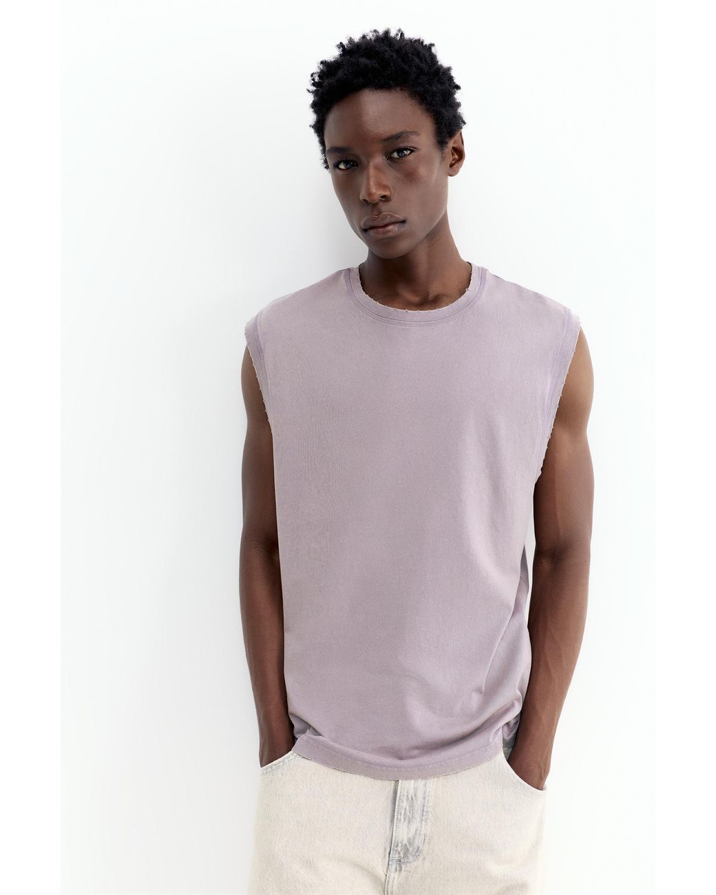 Pull&Bear Purple Strappy Top for men