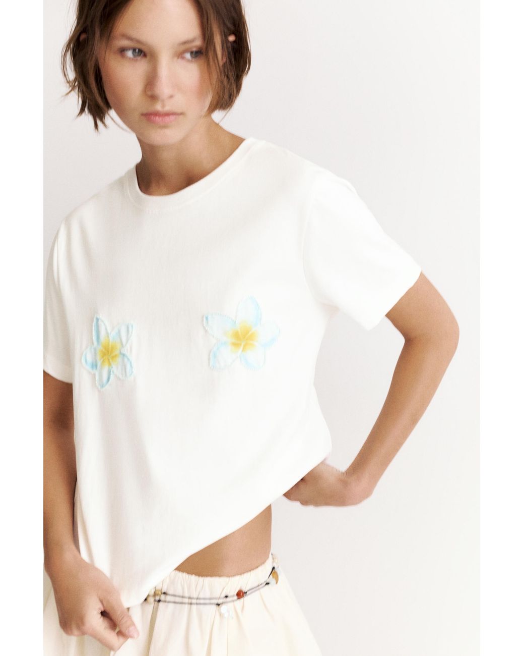 Pull&Bear Blue Tahiti Floral T-Shirt
