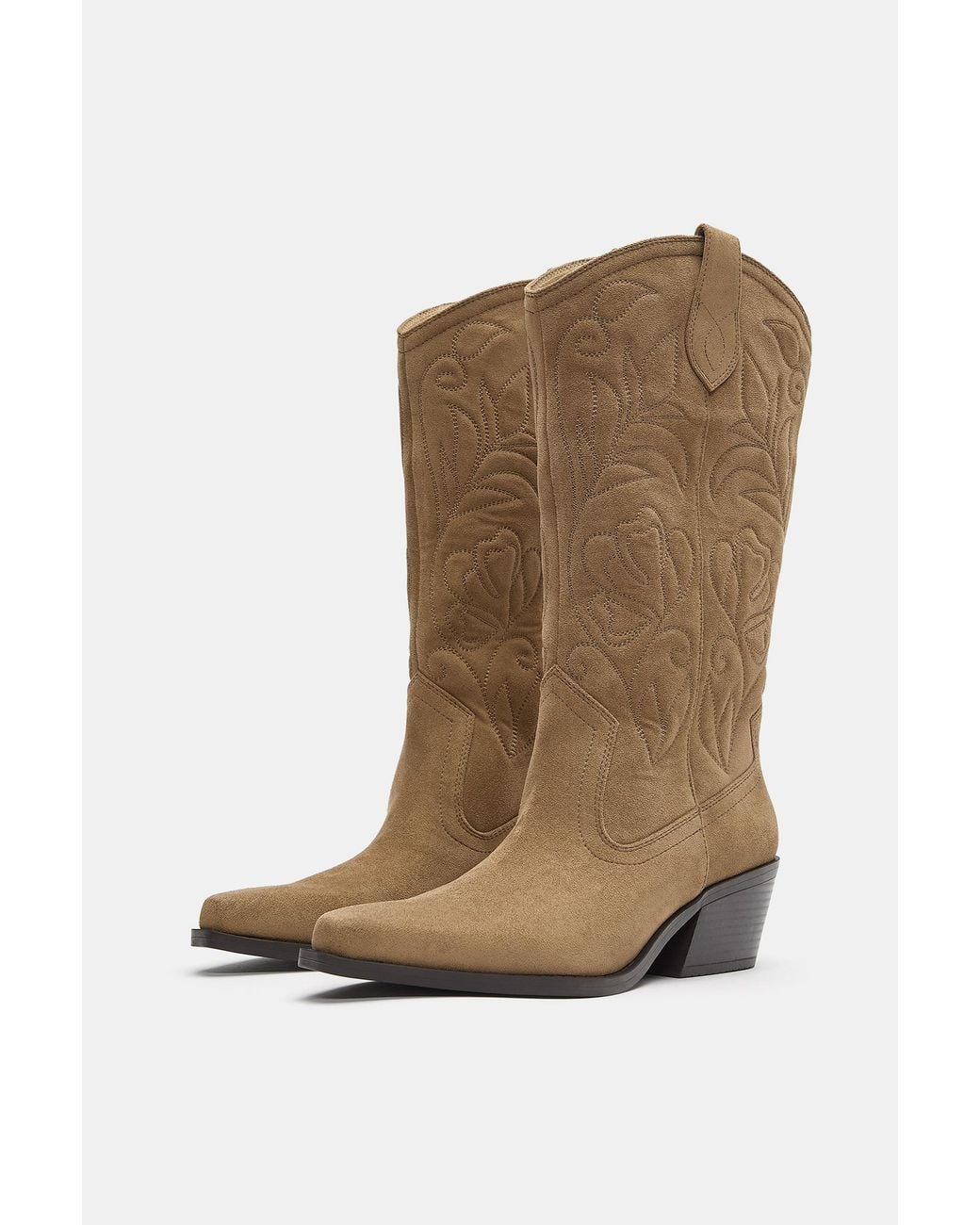 Pull&Bear Cowboylaarzen in het Brown