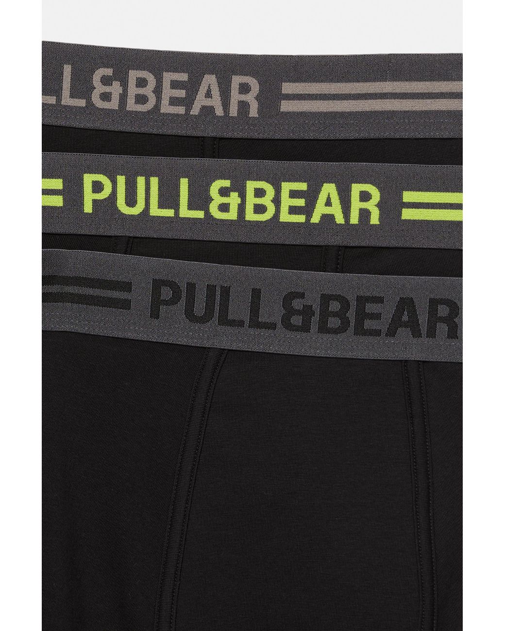 Pull&Bear Black Pack Of 3 Boxers for men