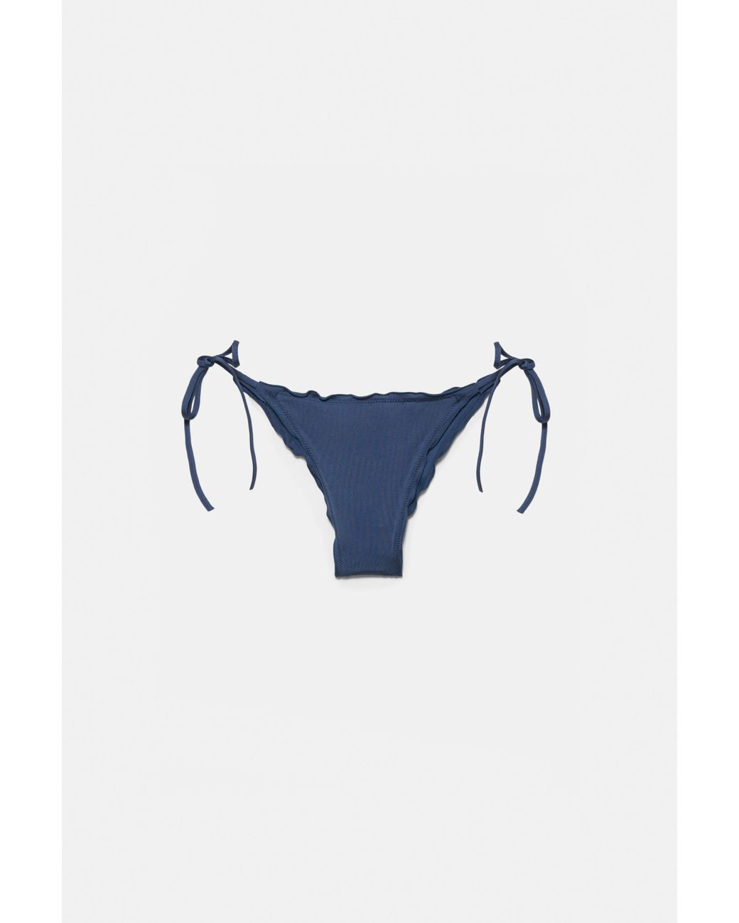 Pull&Bear Blue Ruffled Bikini Bottoms