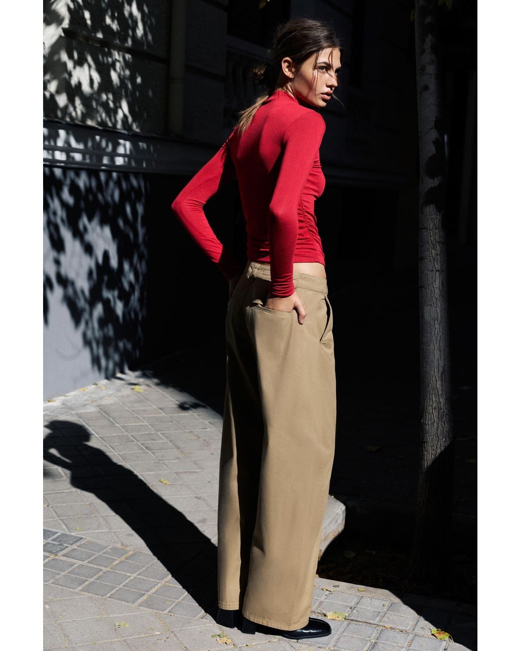 Pull&Bear Top With Gathered Sides