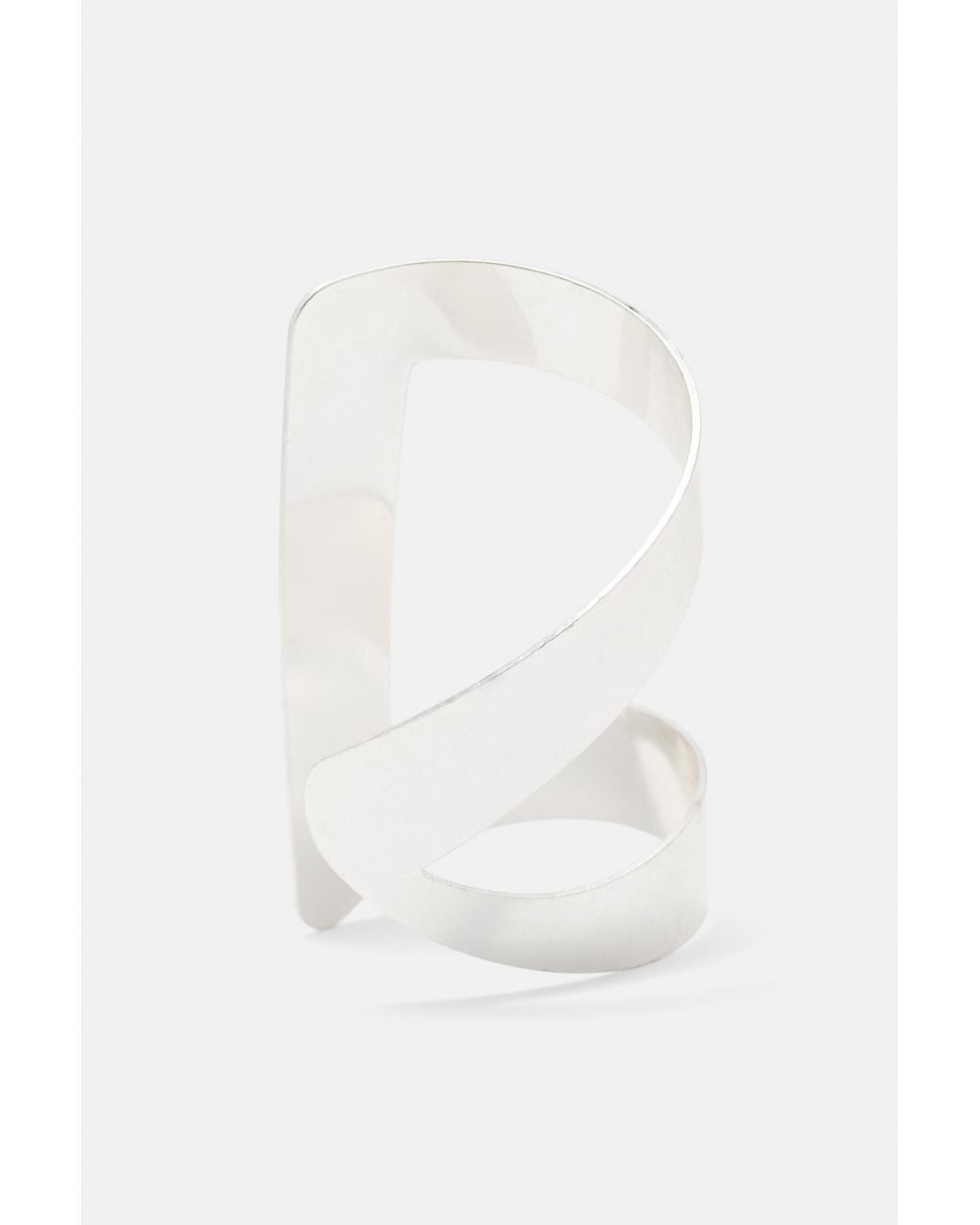 Pull&Bear White Curved Arm Cuff