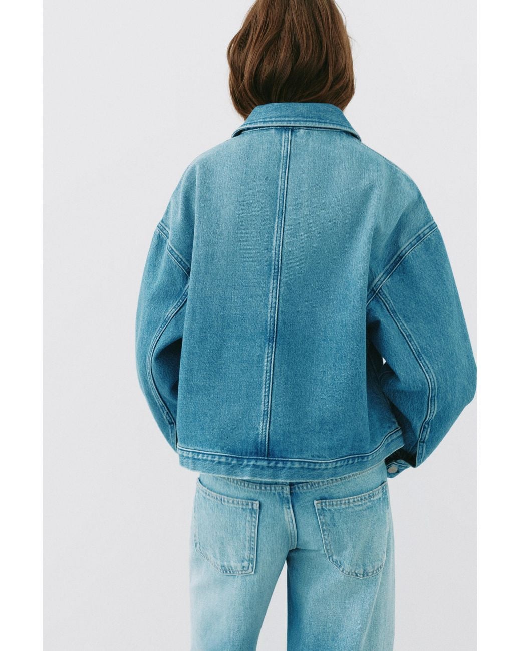 Pull&Bear Blue Boxy Denim Overshirt