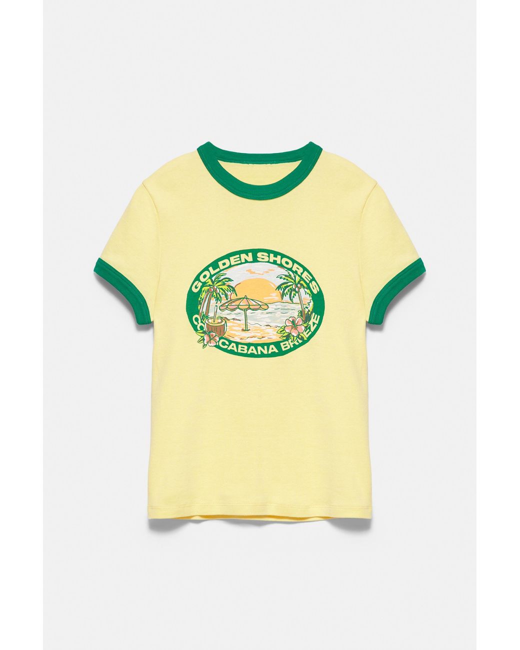 Pull&Bear Yellow Copacabana Graphic T-Shirt