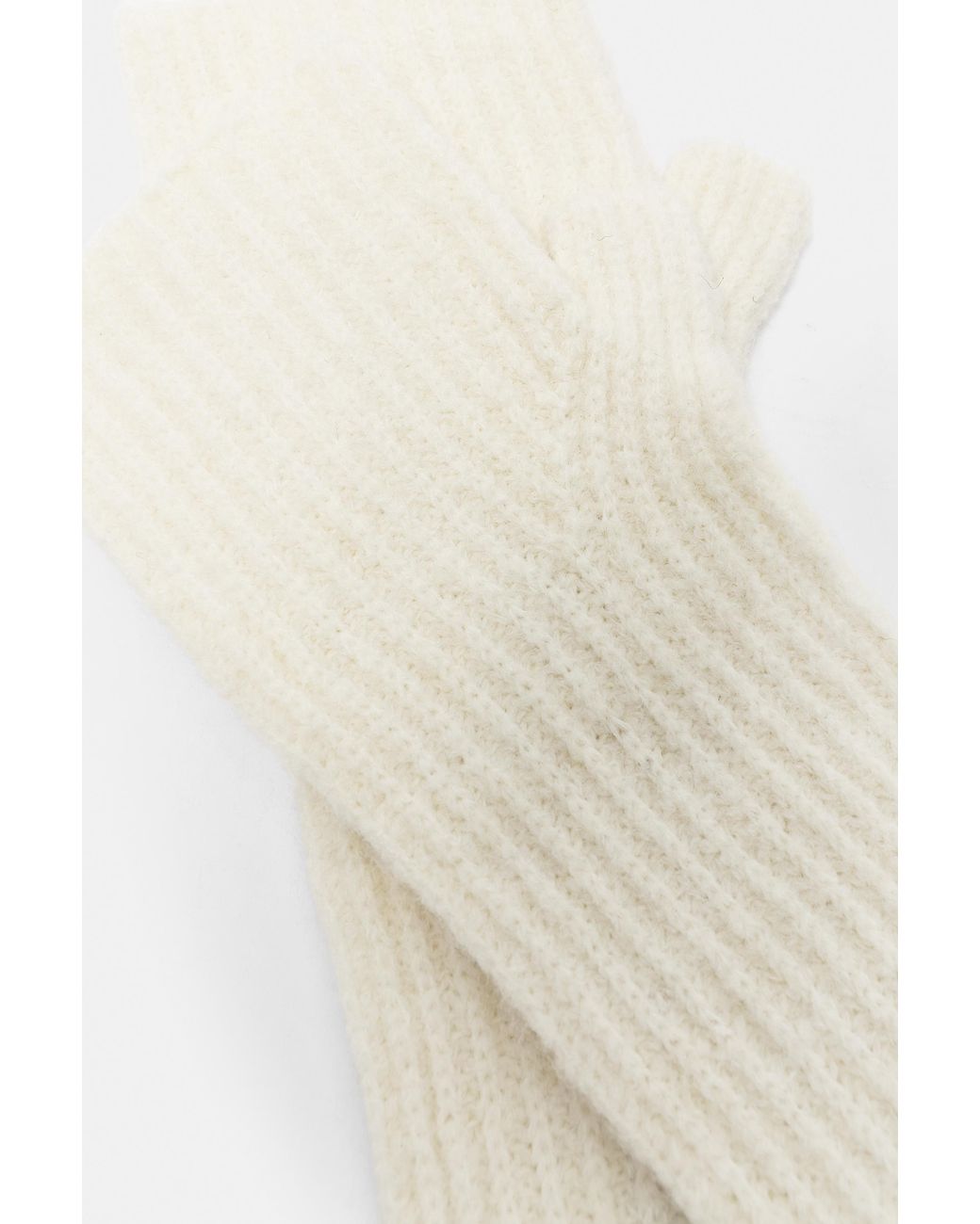 Pull&Bear Ribtricot Wanten in het White
