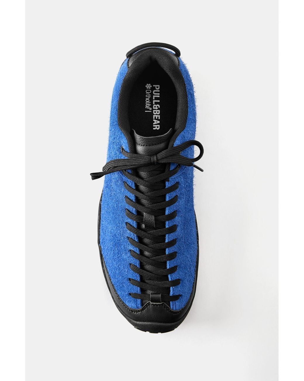 Pull&Bear Trekking-Sneakers Van Leer in het Blue voor heren