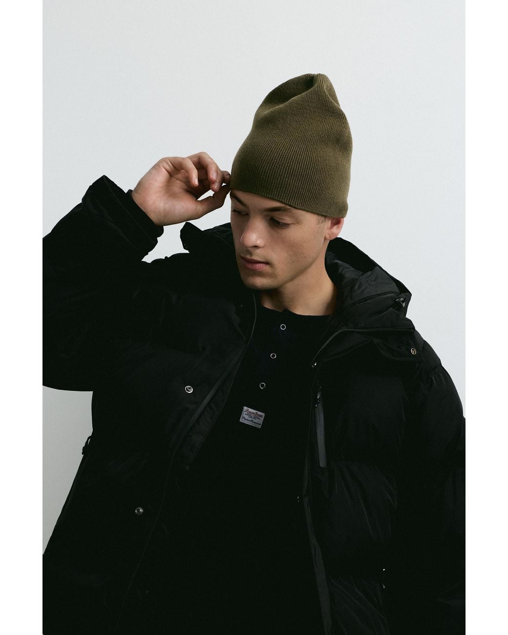 Pull&Bear Basic Beanie in het Green voor heren