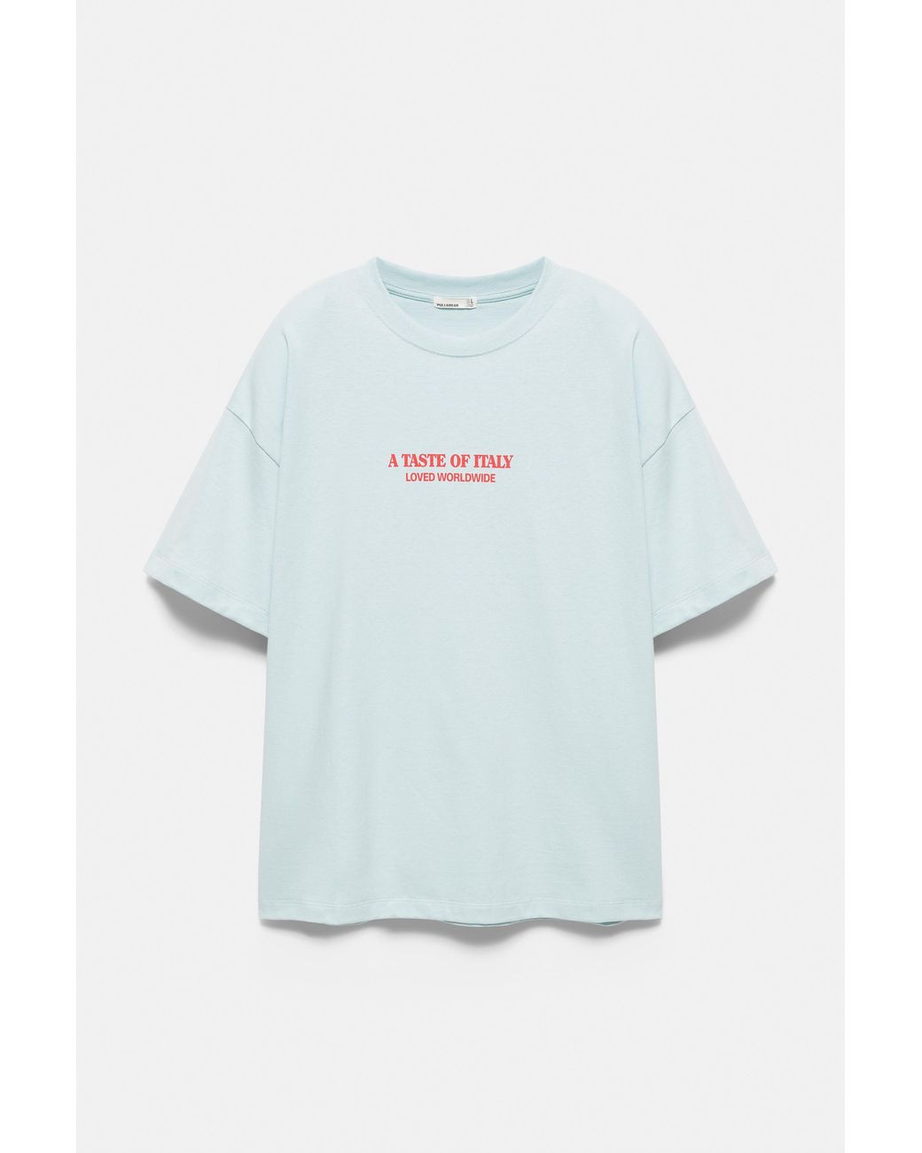 Pull&Bear Blue Oversize Tomato Graphic T-Shirt