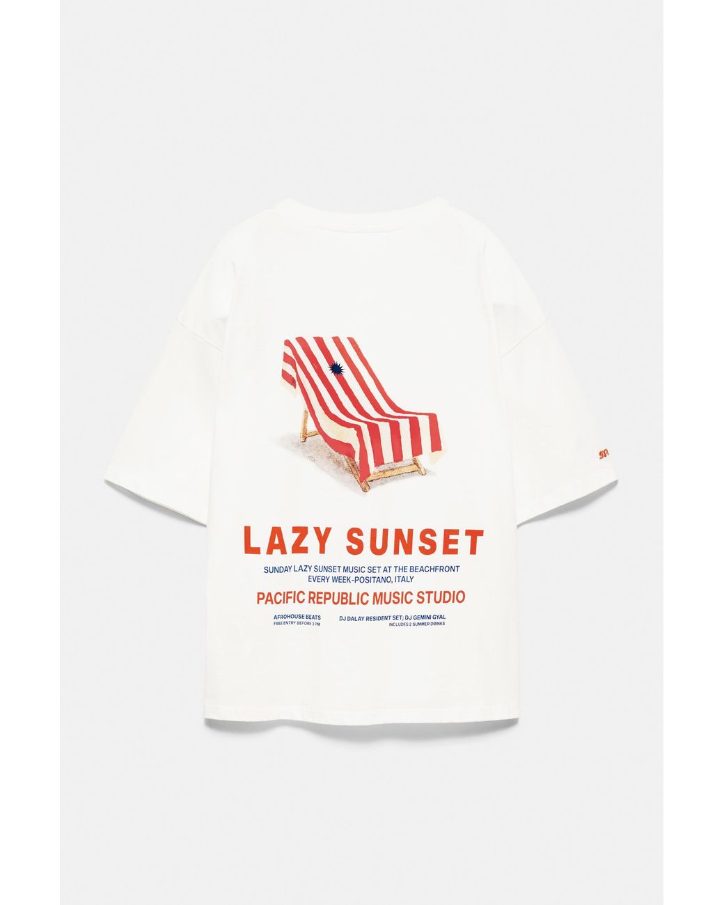 Pull&Bear T-Shirt Met Hangmatprint in het Brown