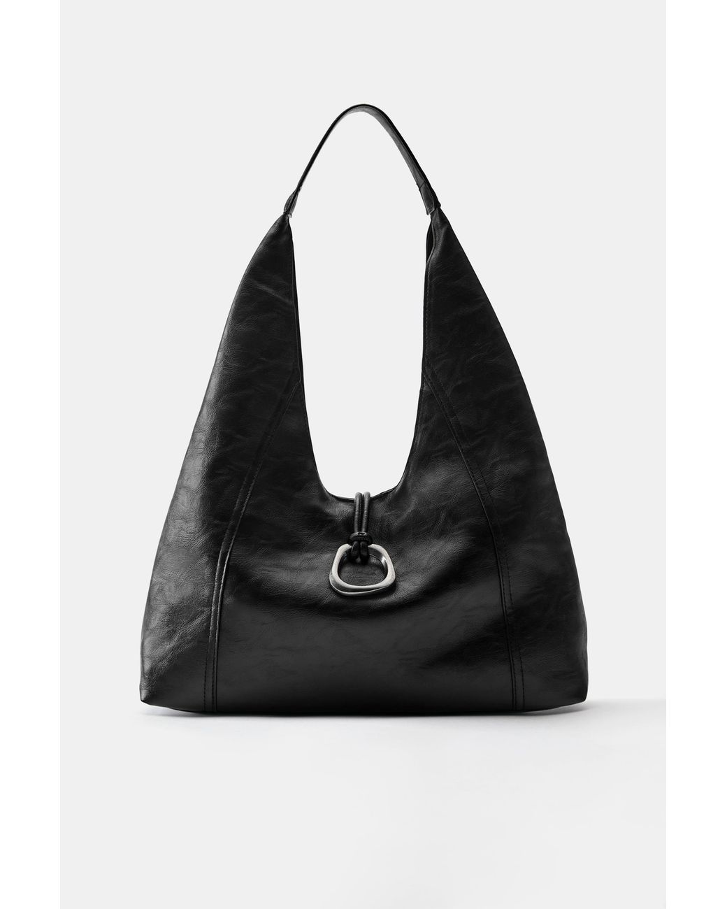 Pull&Bear Black Ring Shopper Bag