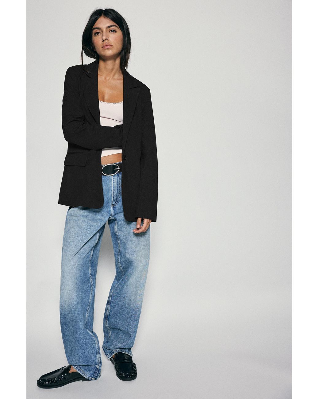 Blazer Basique Pull&Bear en coloris Black