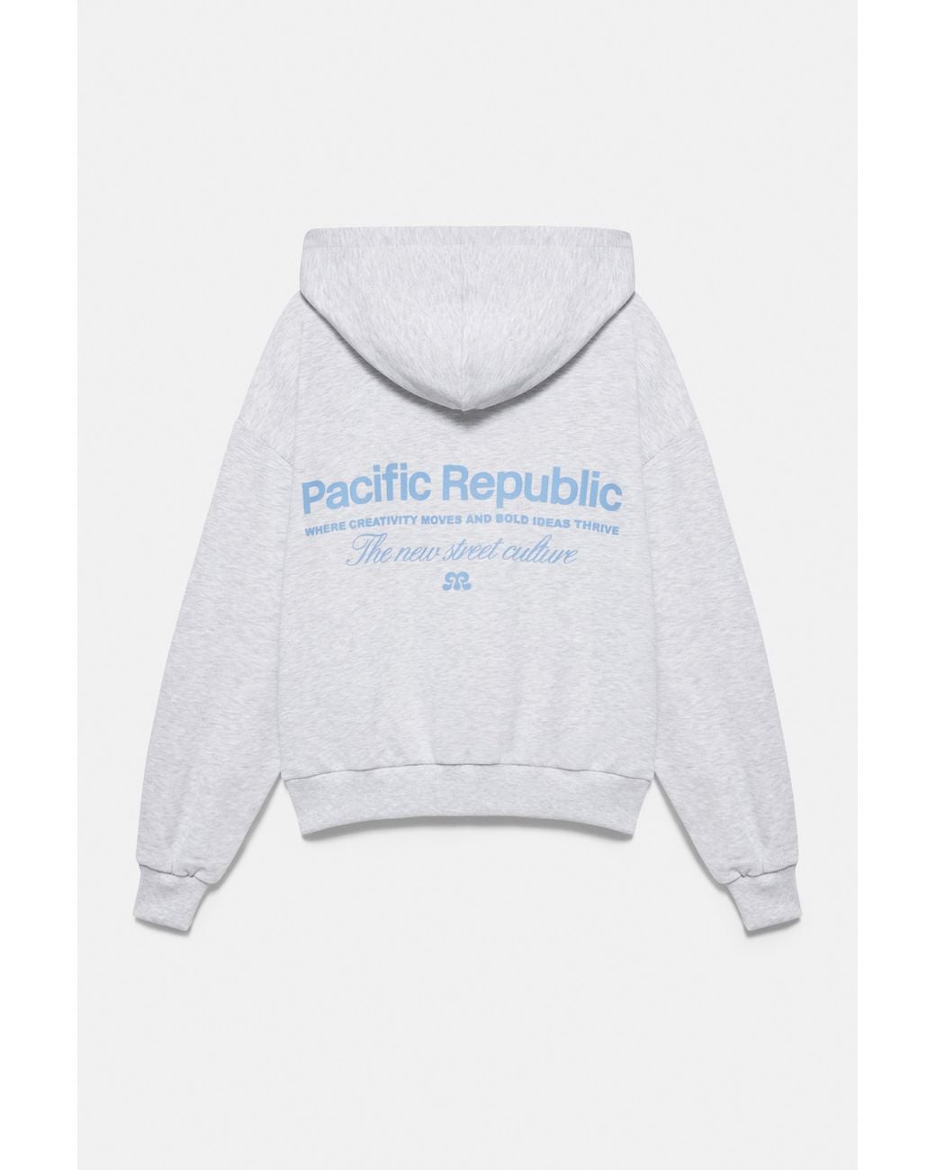 Pull&Bear Sweater Met Capuchon En Logo in het Gray