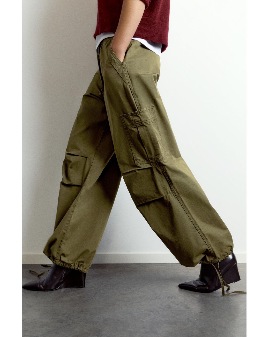 Pull&Bear Multicolor Cargo Parachute Trousers