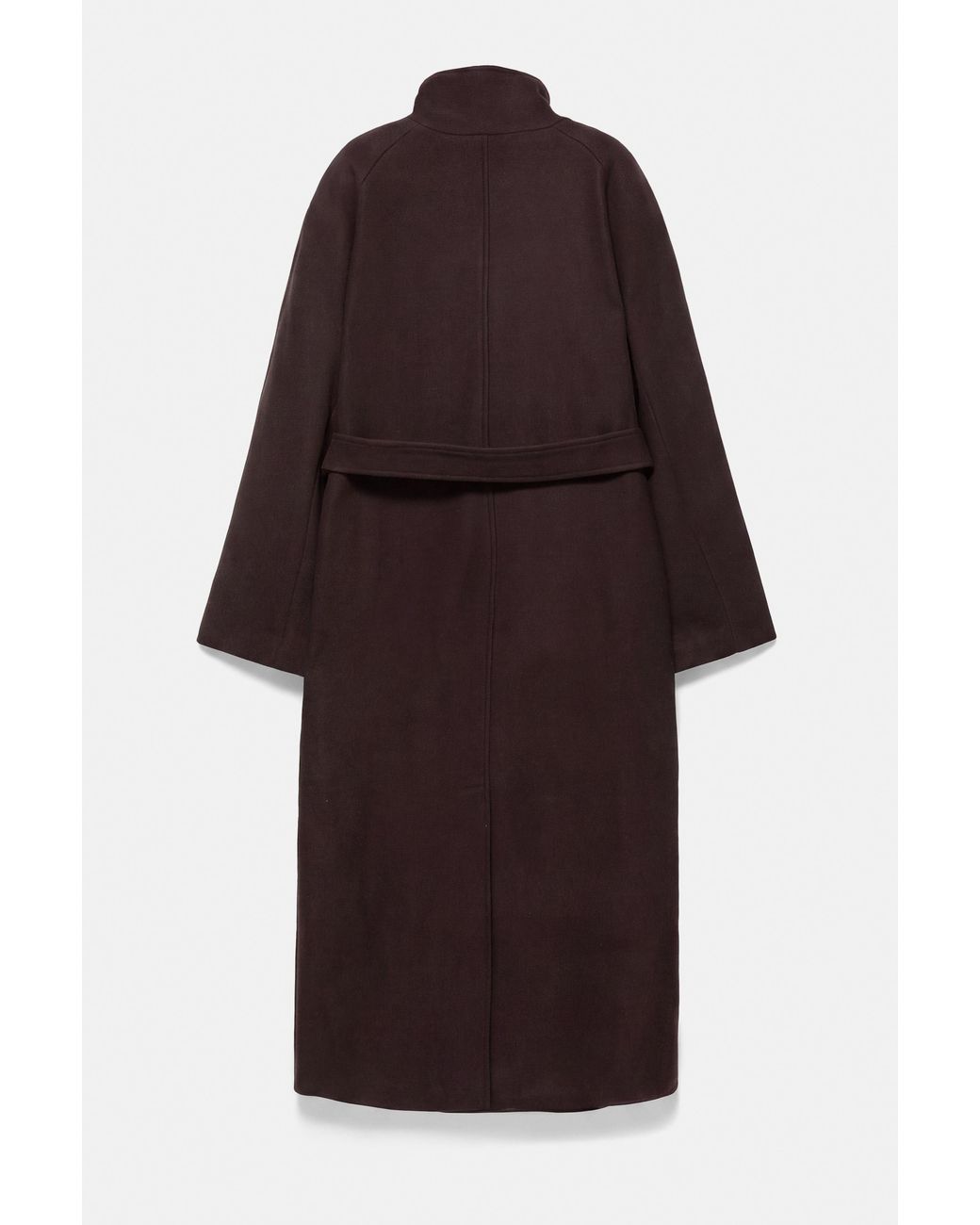 Pull&Bear Red High-Neck Belted Coat
