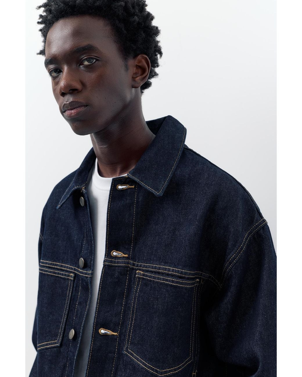 Pull&Bear Denim Truckerjack in het Blue voor heren
