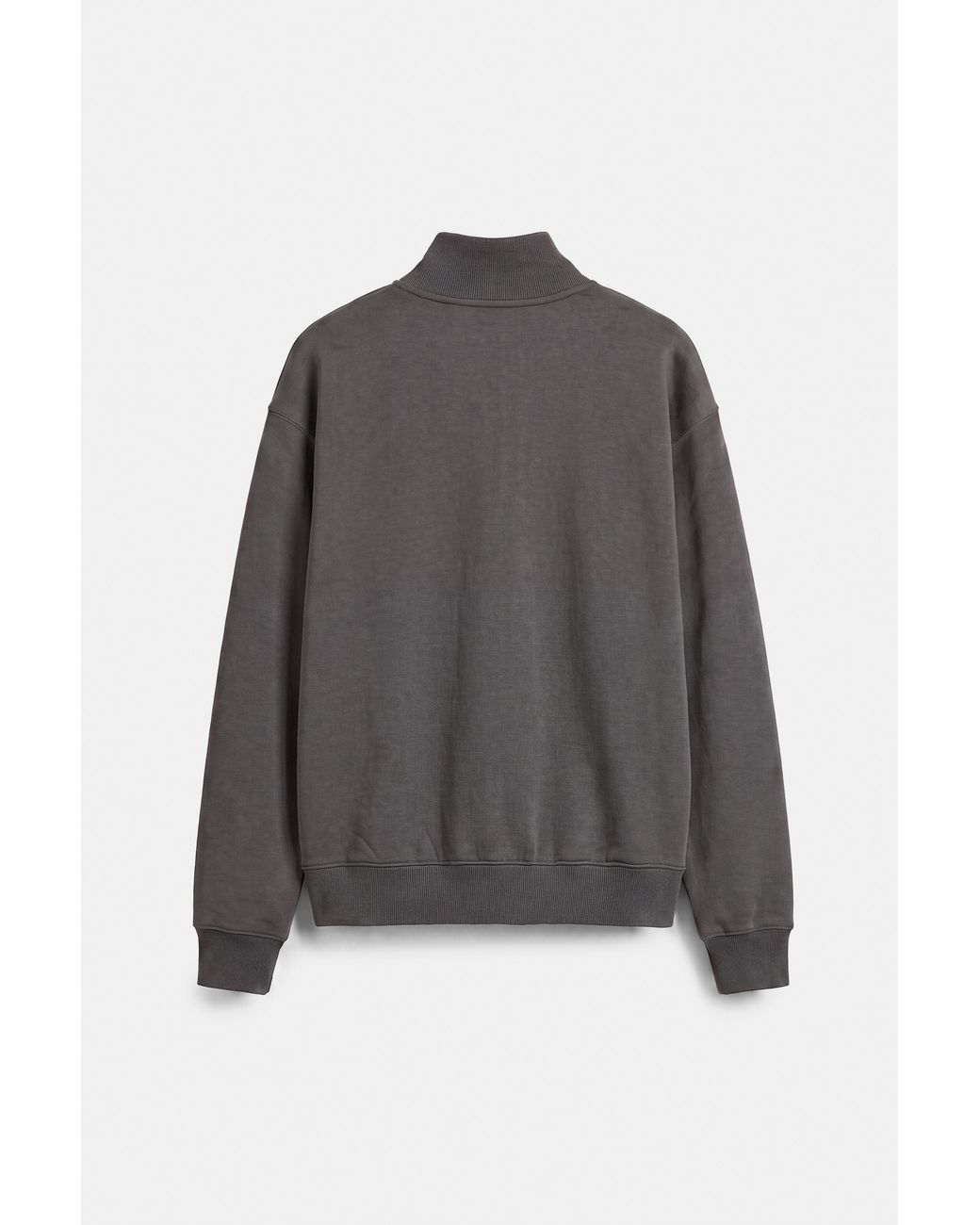 Pull&Bear Gray Quarter-Zip Sweatshirt for men