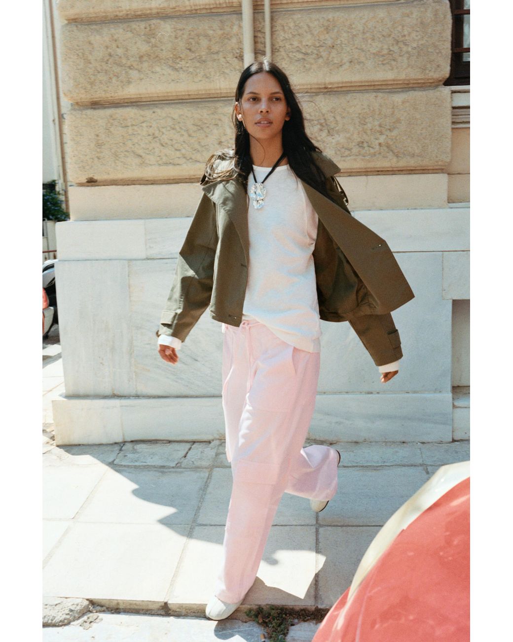 Pull&Bear Natural Straight Cargo Trousers