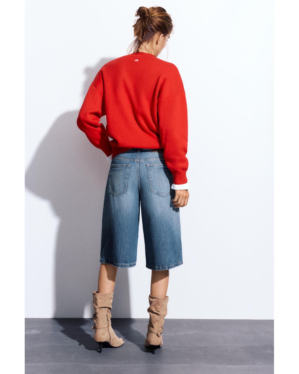 Pull&Bear Red Roter Pullover Mit Sternenmotiv Und 98