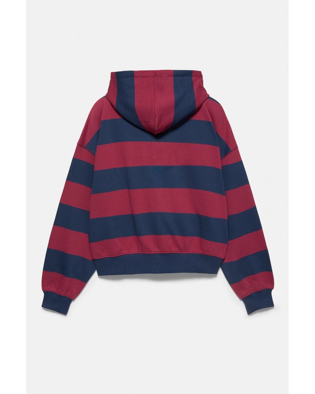 Pull&Bear Black Striped Zip-Up Hoody for men
