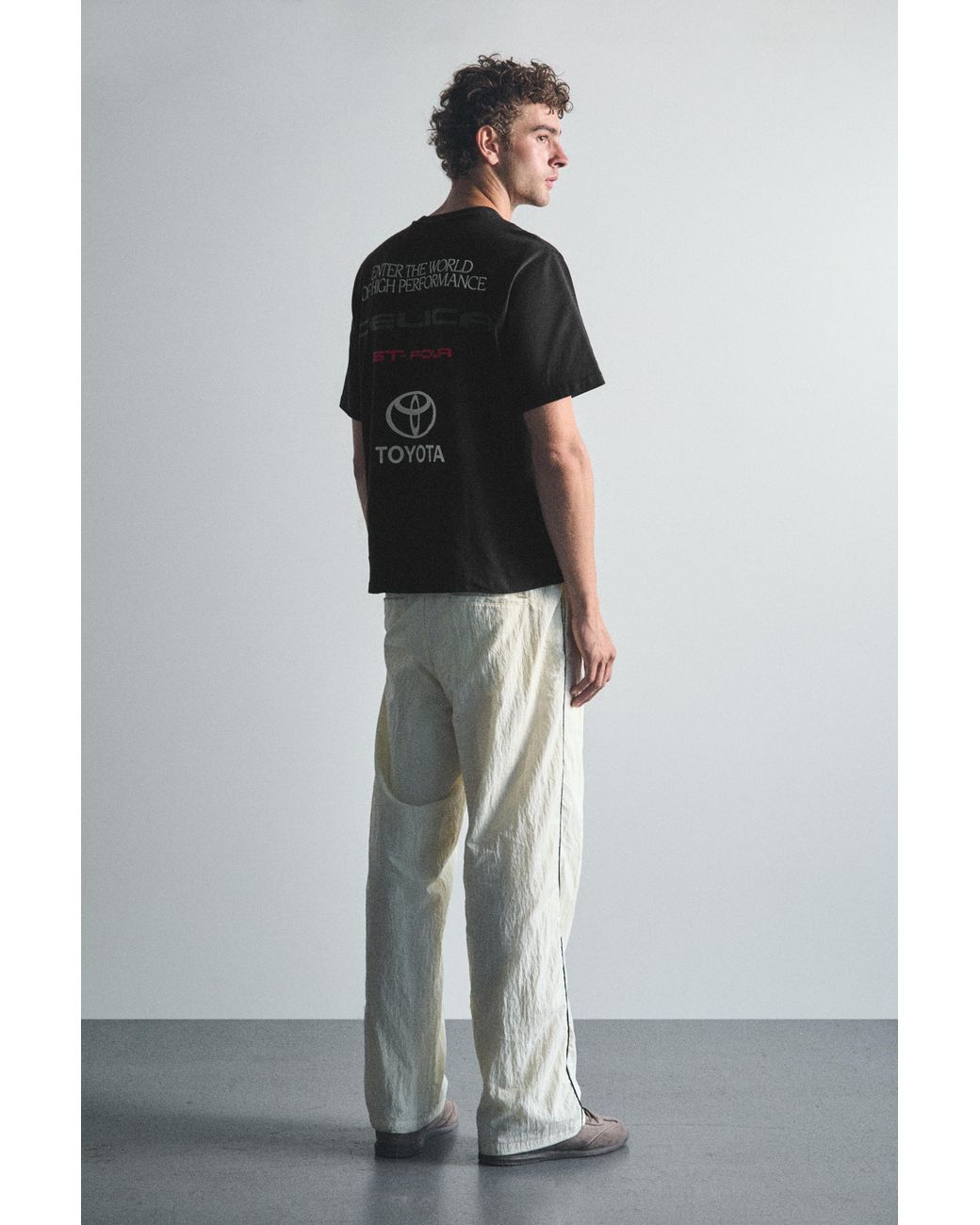 Pull&Bear Gray Toyota Celica T-Shirt for men