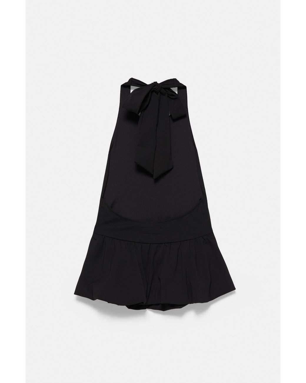Pull&Bear Black Halter Peplum Top