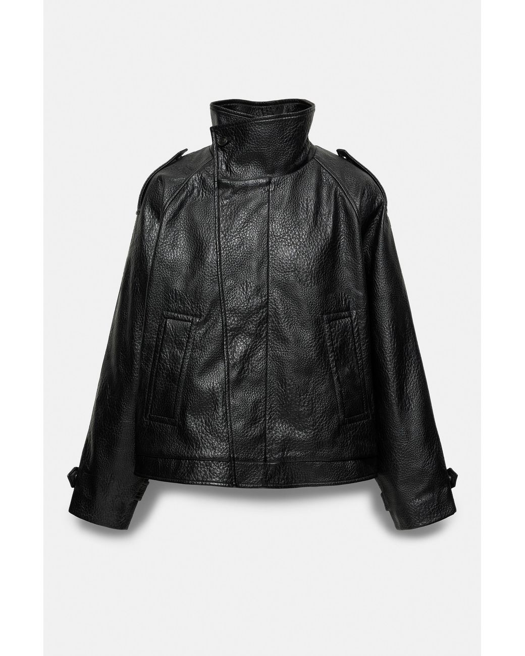 Giacca Testurizzata di Pull&Bear in Black da Uomo