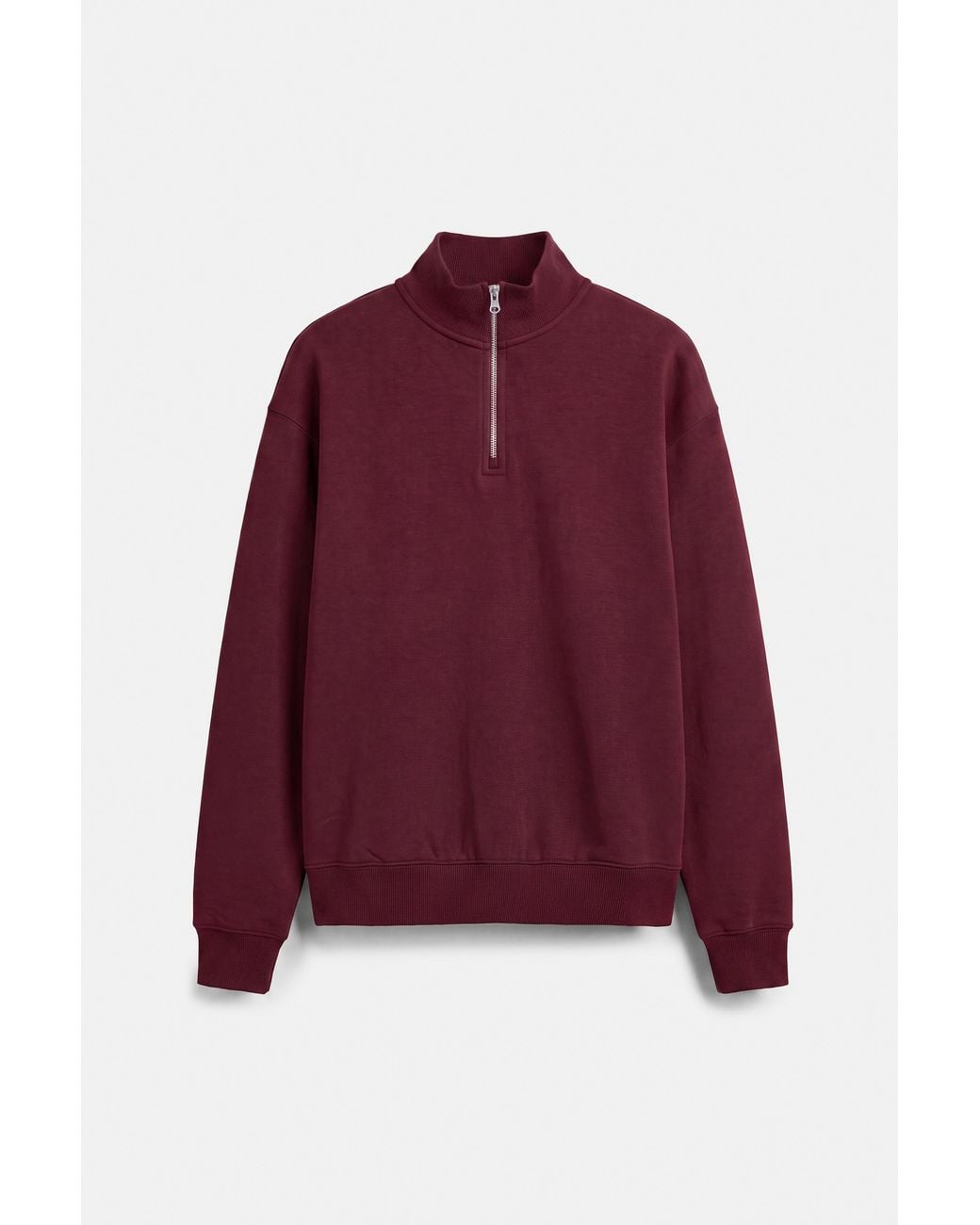 Pull&Bear Red Quarter-Zip Sweatshirt for men