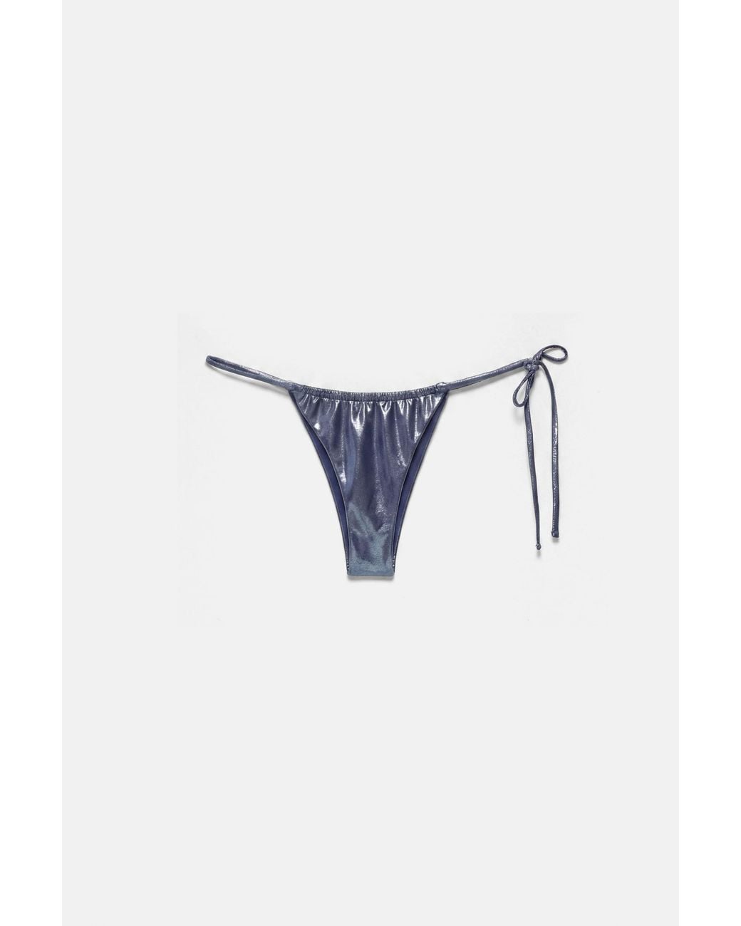 Pull&Bear Gray Draped Balconette Bikini Top