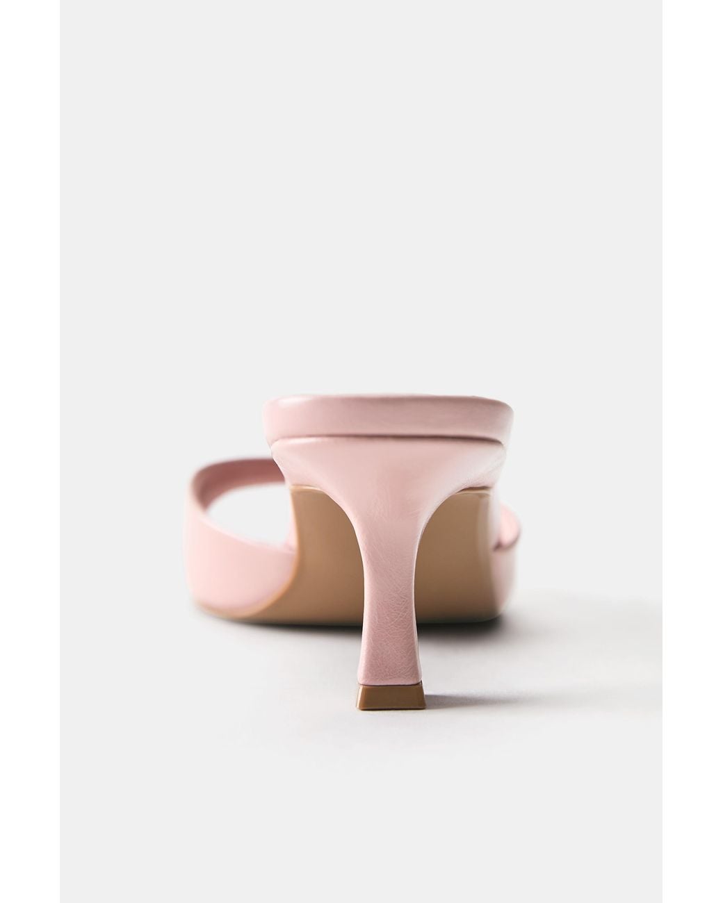 Pull&Bear Pink Heeled Mule Sandals