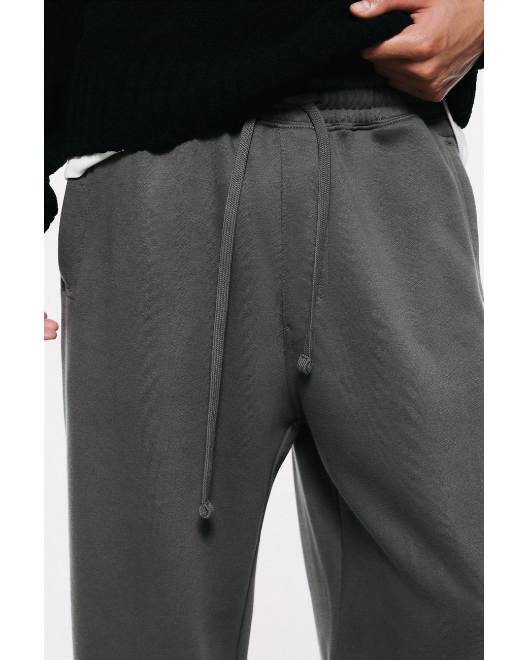 Pull&Bear Gray Basic Baggy Tracksuit Trousers for men