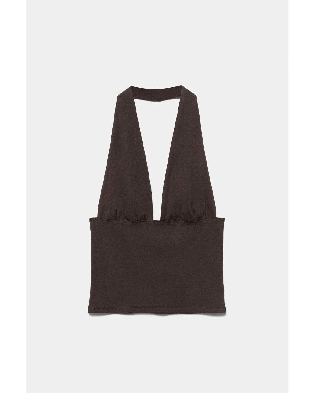 Pull&Bear Brown Halter Top